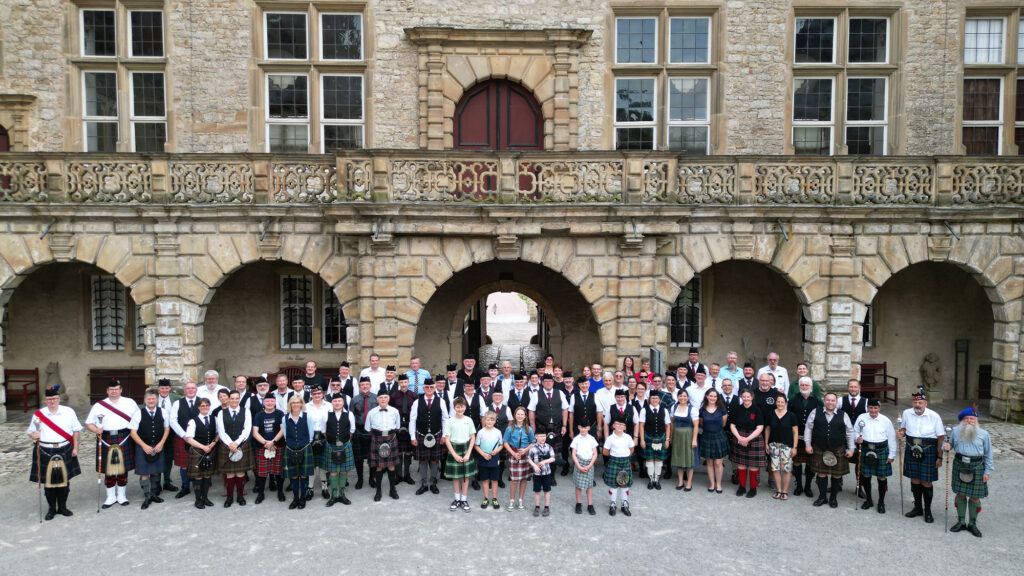 Dudelsackspieler auf Schloss Weikersheim Piping Workshop